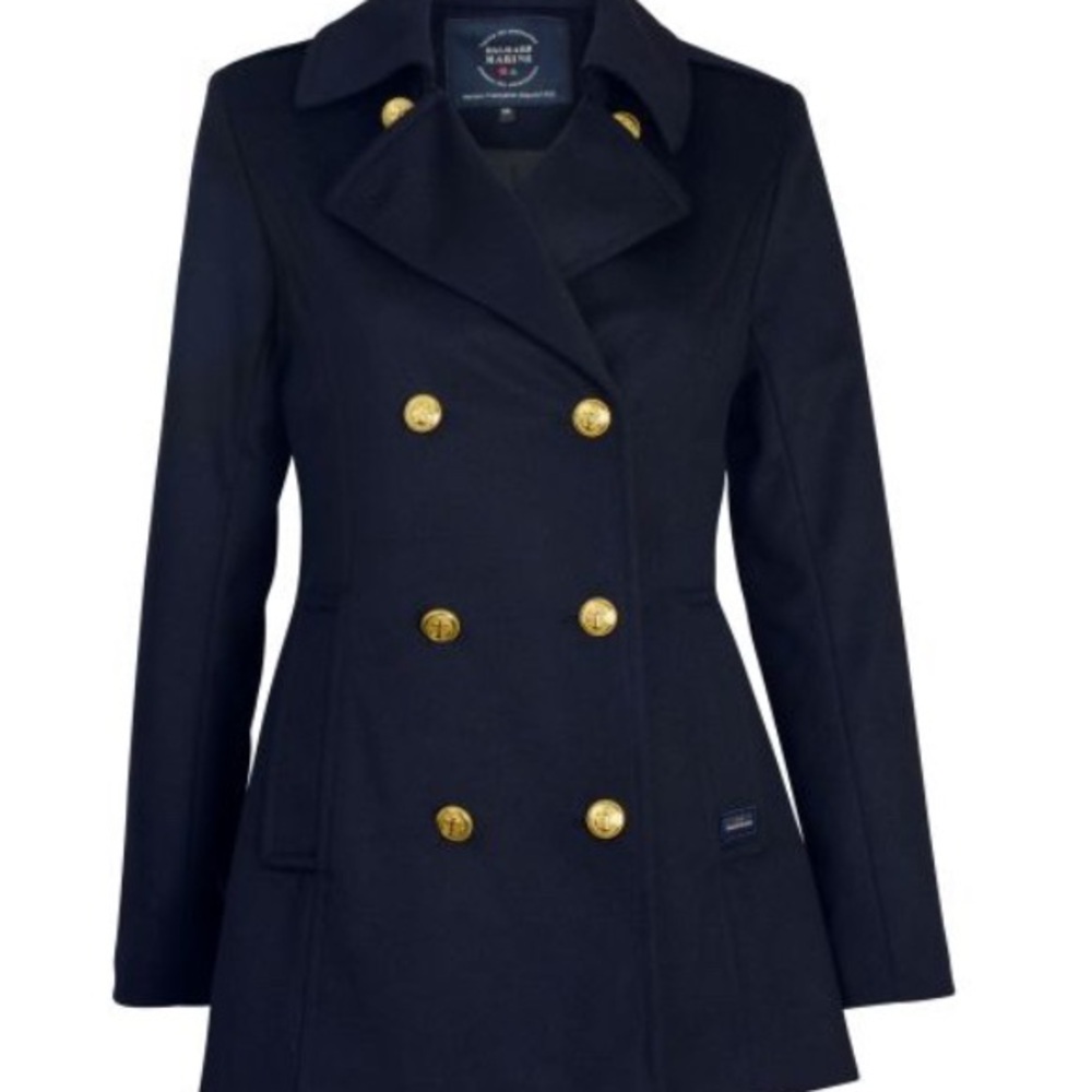Pea Coat, Dalmard Marine waterproof wool and Cashmere